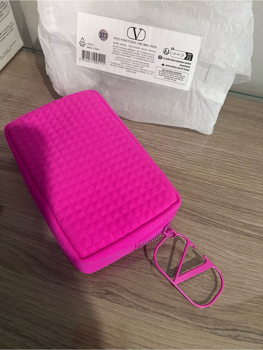 Valentino Bright Fuchsia Quilted Small Pouch